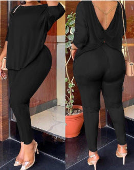 Women's Fashion Waist Shaping Hip Lift Seamless High Elastic Print Casual Yoga Pants Top Suit