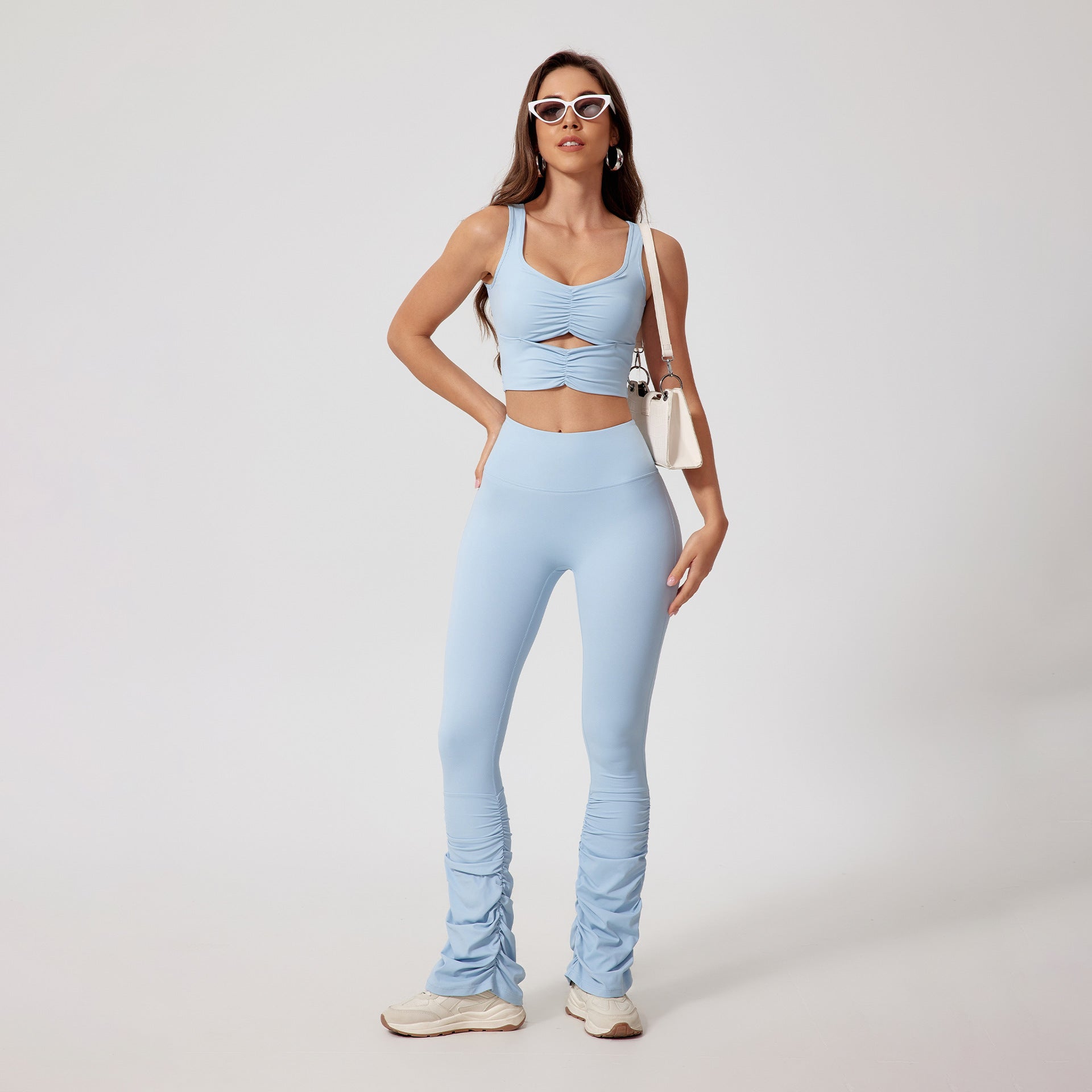 Pile Pants Yoga Fitness Outdoor Sports Suit