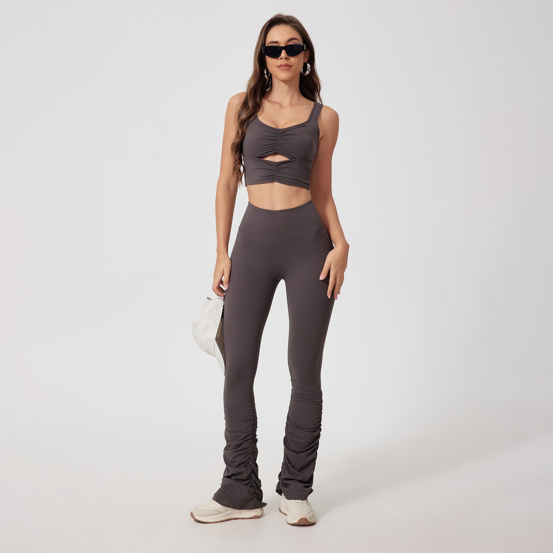 Pile Pants Yoga Fitness Outdoor Sports Suit